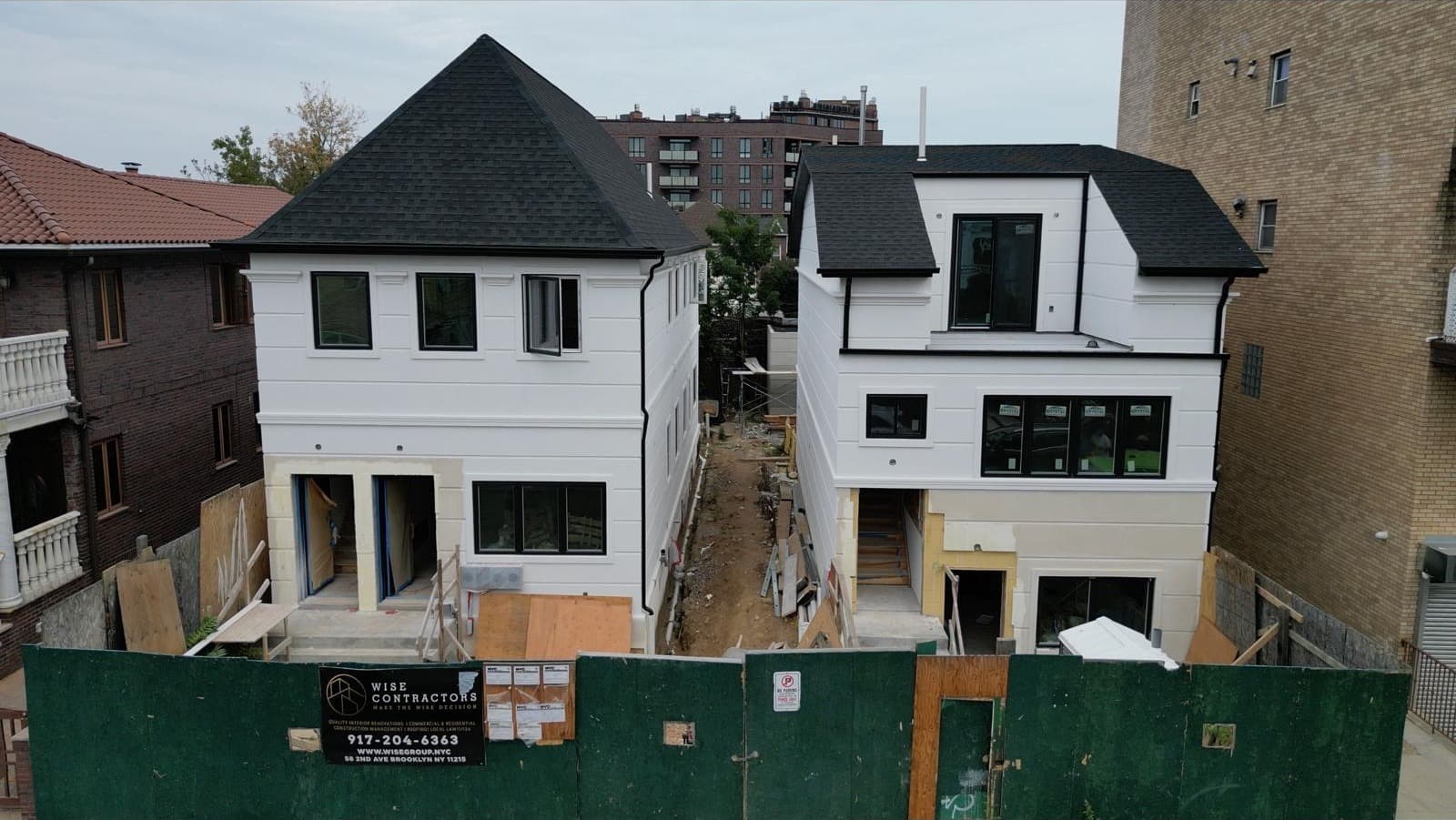 Two-Family New Construction Roofing, Brooklyn